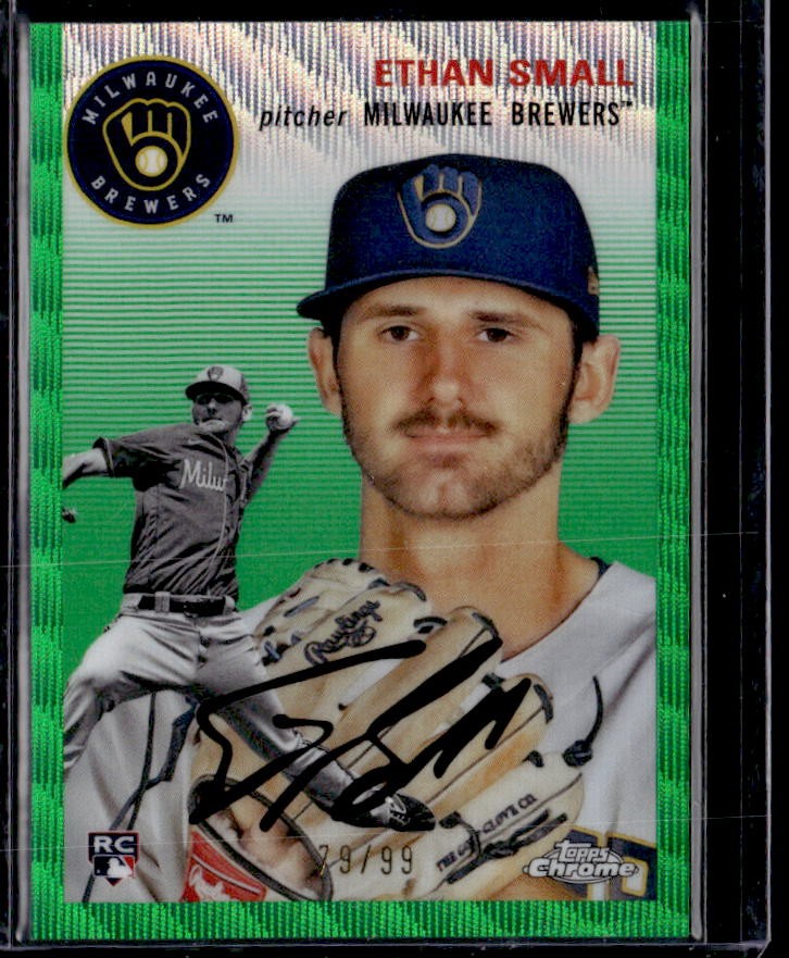 2023 Topps Platinum Anniversary Ethan Small Green Wave Rookie #/99