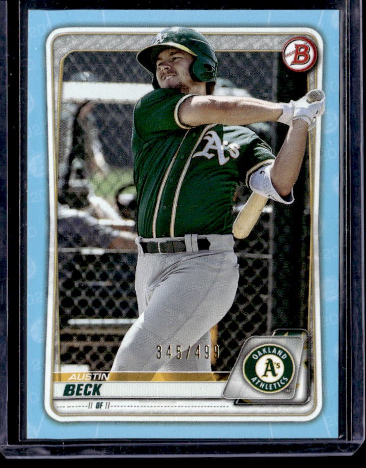 2020 Bowman Austin Beck Prospects Sky Blue #/499