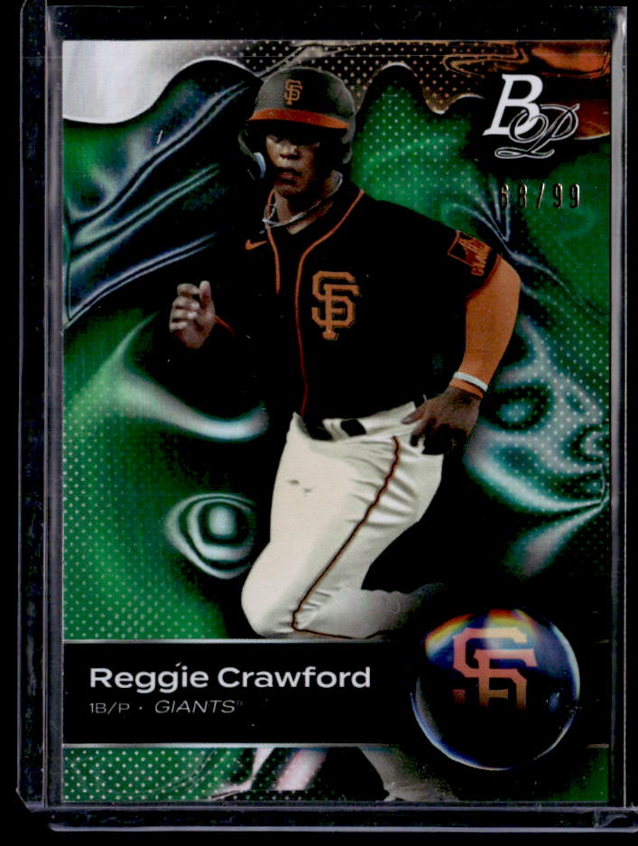 2023 Bowman Platinum Reggie Crawford Top Prospects Emerald Ice Foil #/299