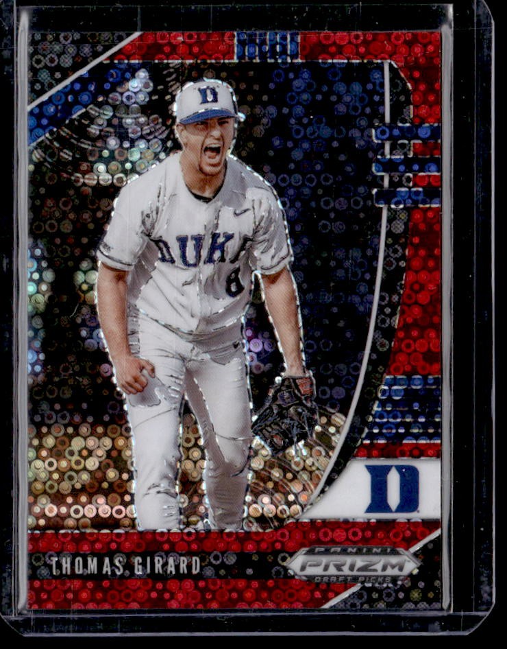 2020 Panini Prizm Draft Picks Thomas Girard Red Donut Circles #/99