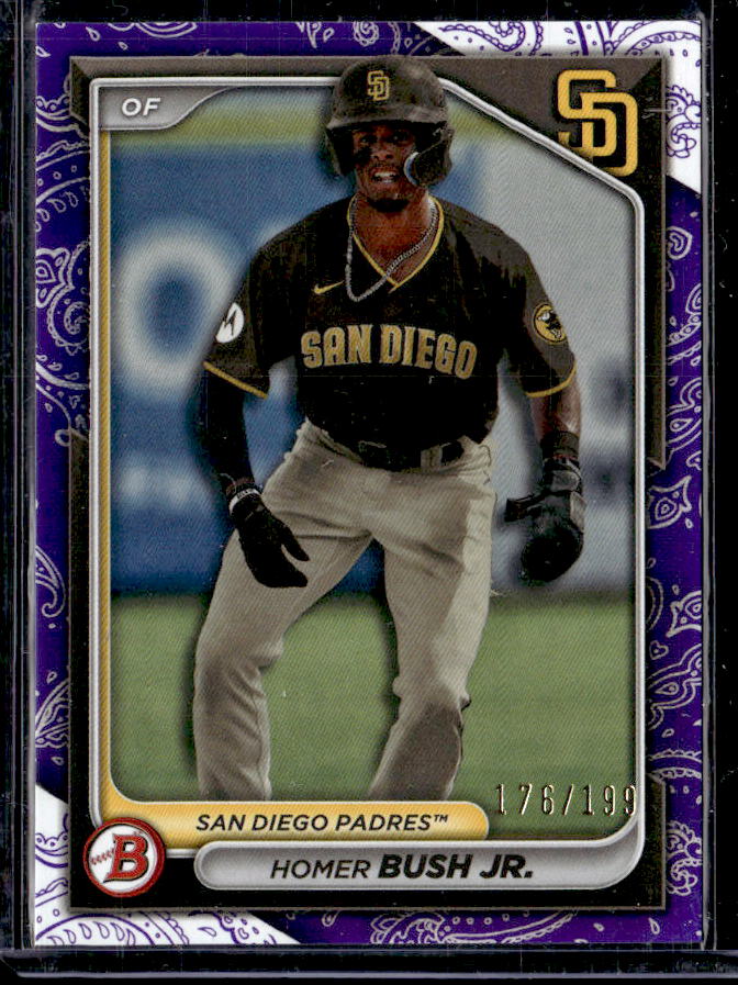 2024 Bowman Homer Bush Jr. Prospects Purple Pattern #/199