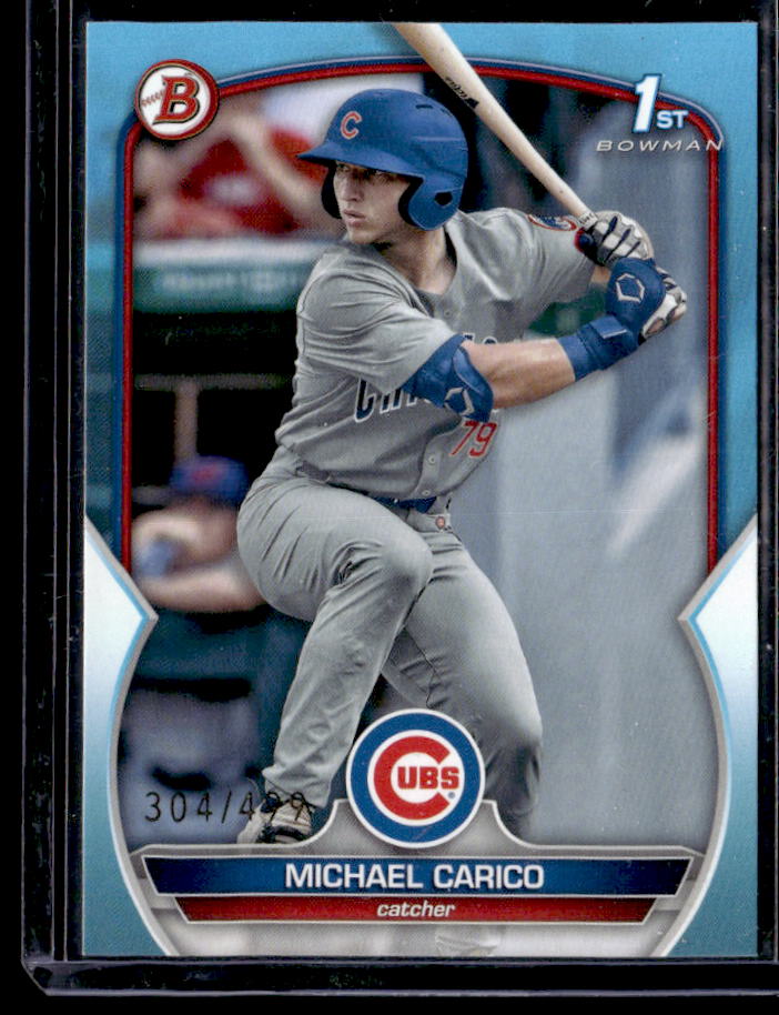 2023 Bowman Draft Michael Carico Sky Blue #/499