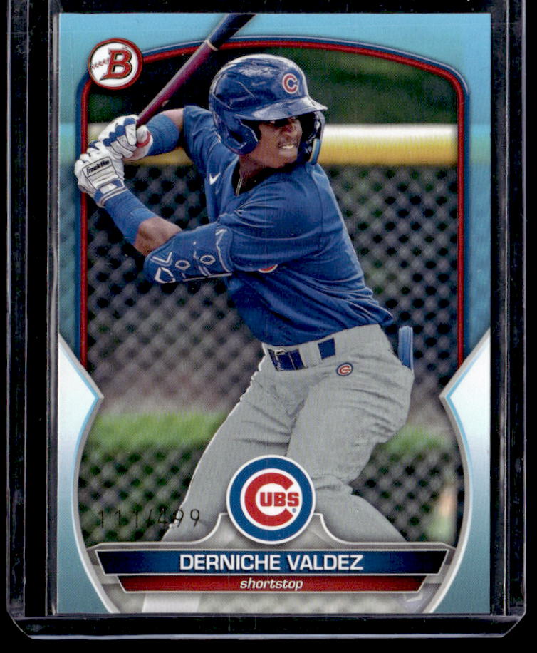 2023 Bowman Draft Derniche Valdez Sky Blue #/499