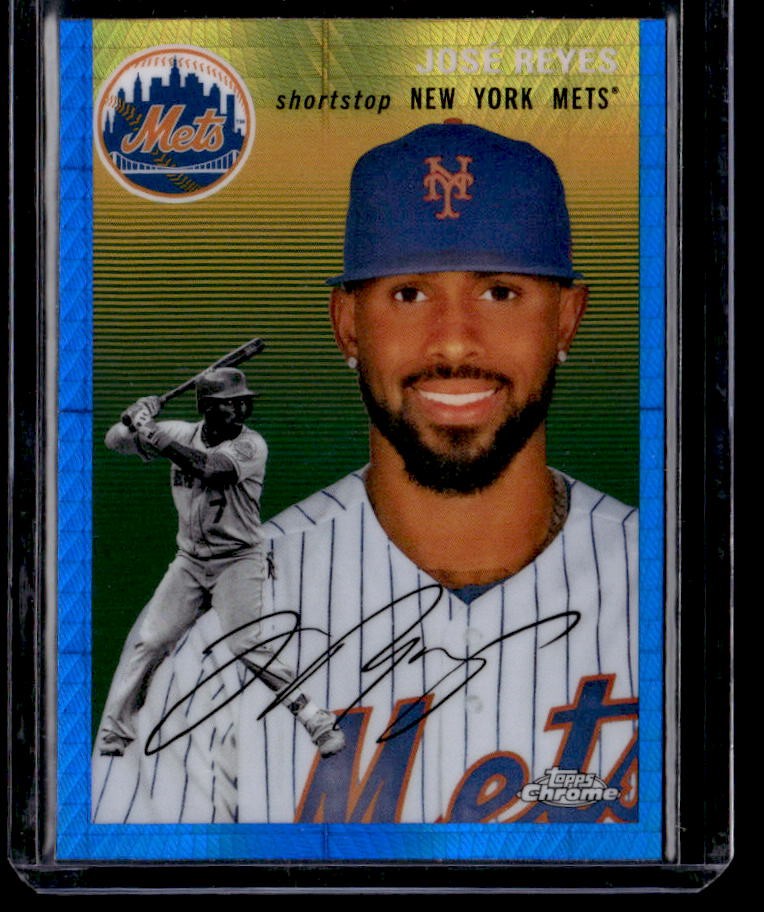 2023 Topps Chrome Platinum Anniversary Jose Reyes Blue Prism Refractors