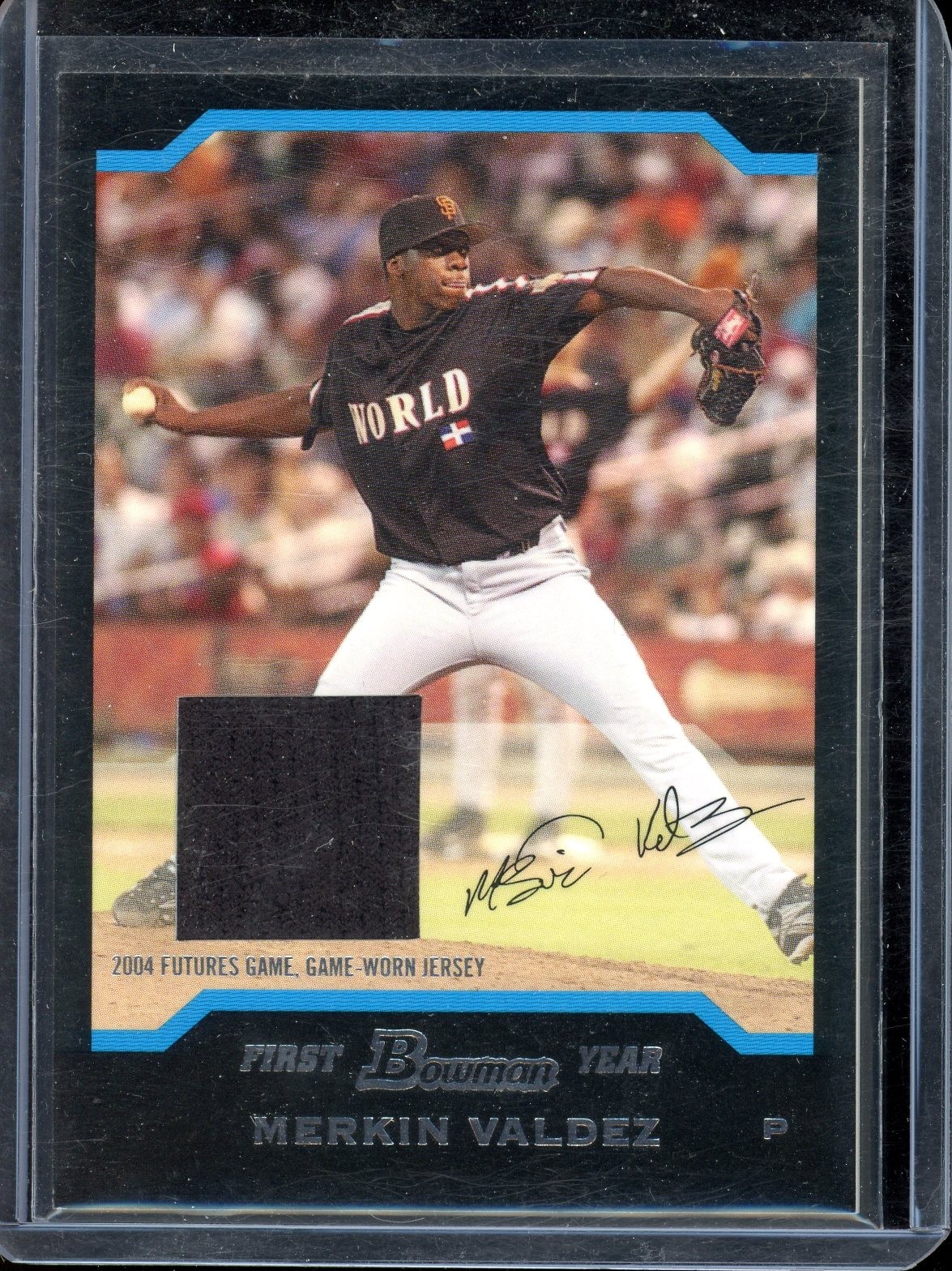 2004 Bowman Draft Picks & Prospects Merkin Valdez Futures Game Jersey Relics