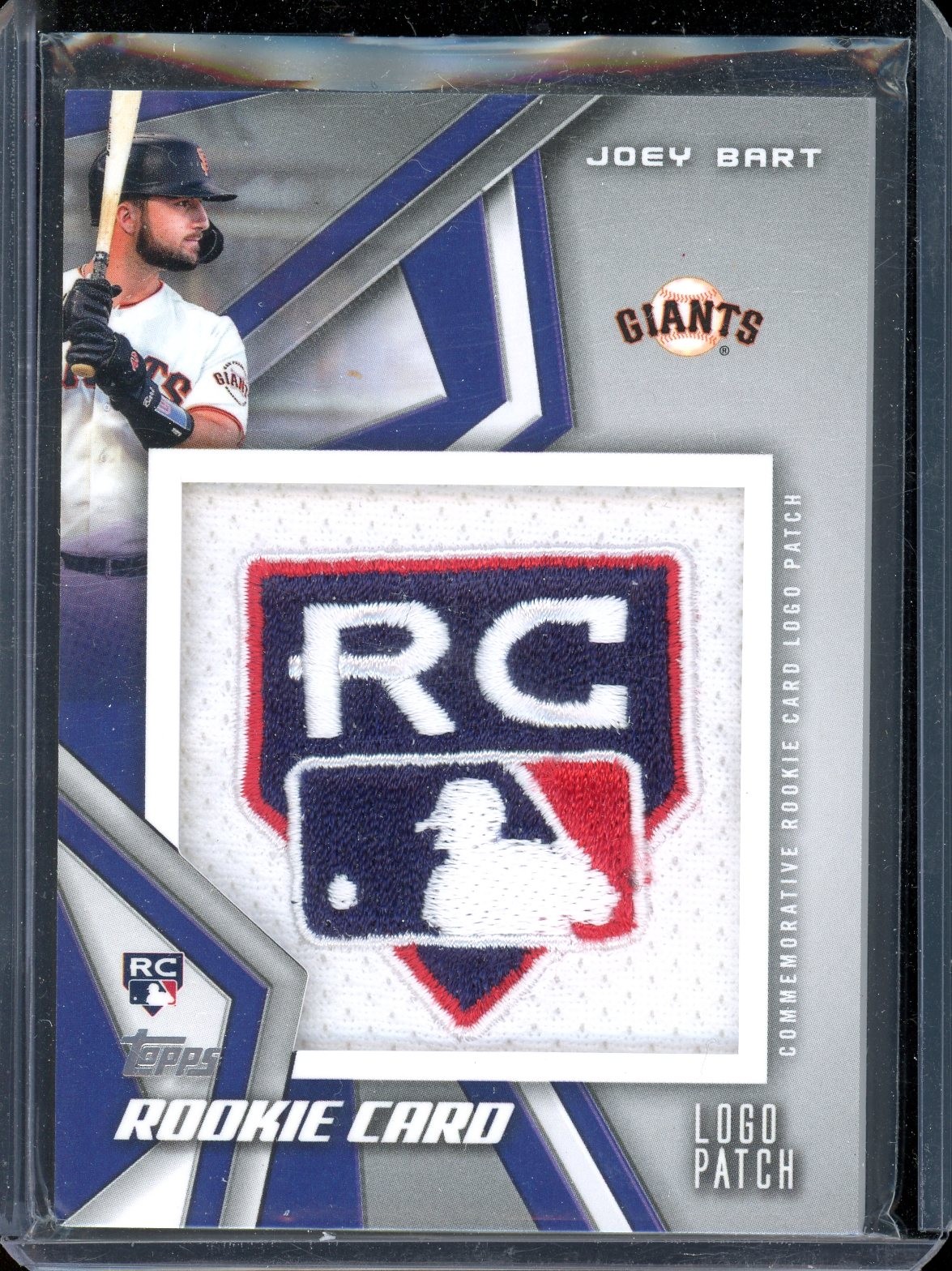 2021 Topps Joey Bart Rookie Card Logo Manufactured Patch Relic