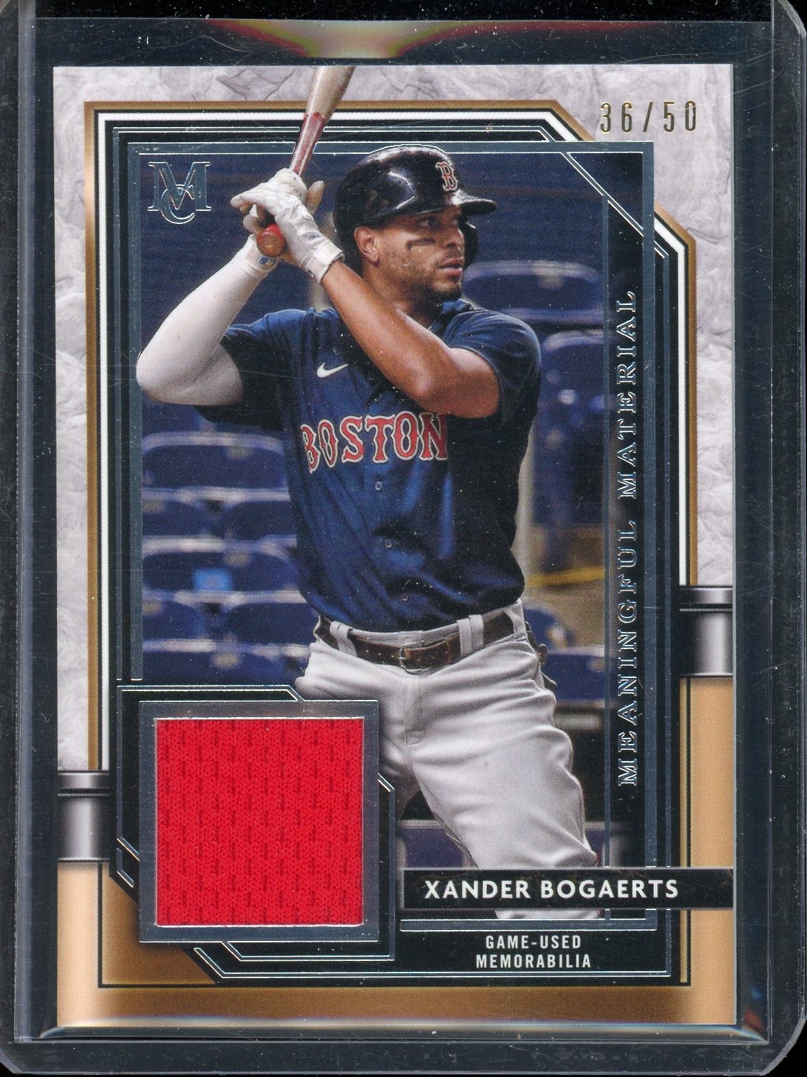 2018 Topps Museum Collection Xander Bogaerts Meaningful Material Patch #/50