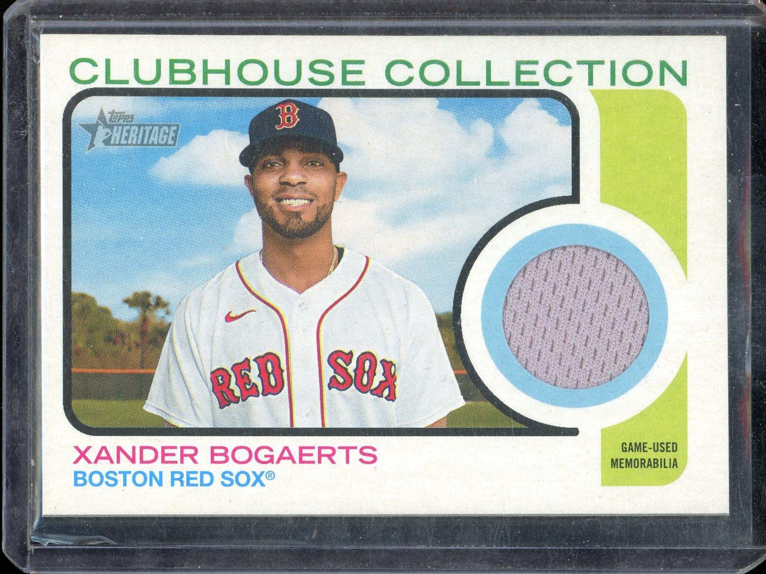 2022 Topps Heritage Xander Bogaerts Clubhouse Collection Relics MEM Jersey