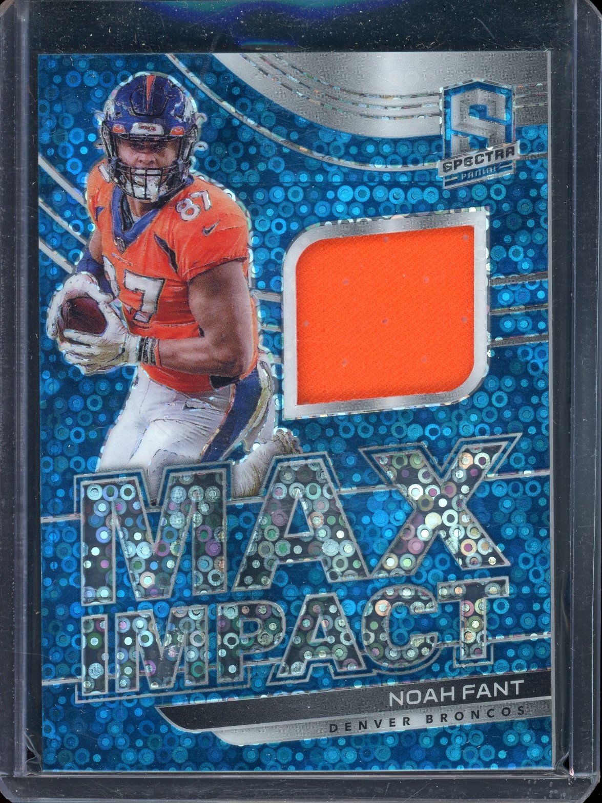 2021 Panini Spectra Noah Fant Max Impact Neon Blue #/60