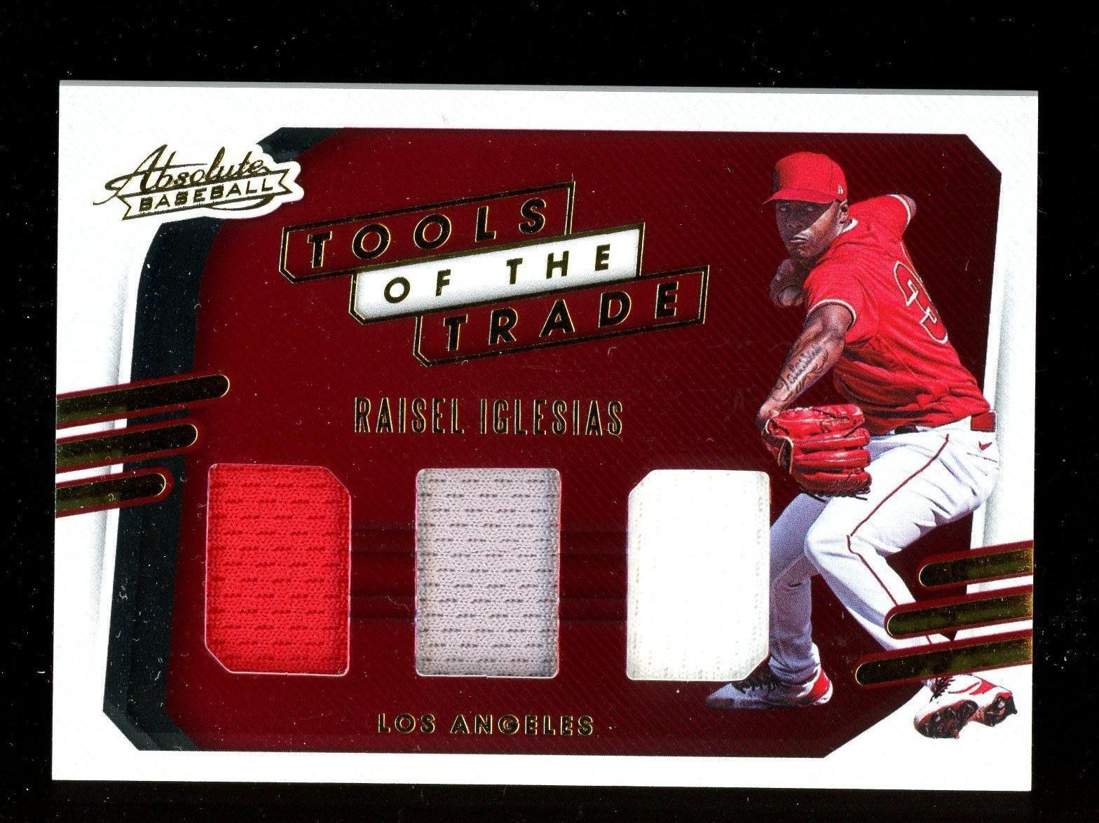 2021 Panini Absolute Raisel Iglesias Tools of the Trade 3 Swatch