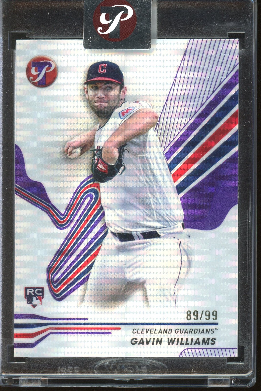 2024 Topps Pristine Gavin Williams Pristine Purple Refractors Rookie #/99