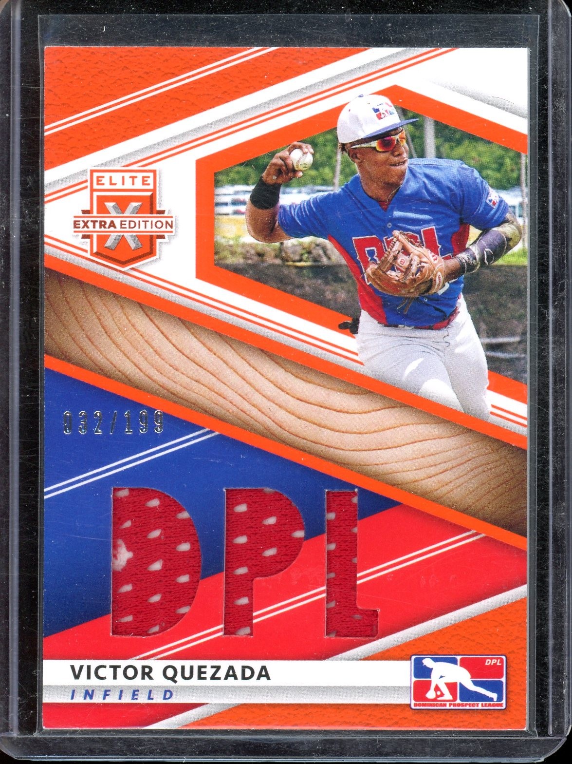 2020 Panini Elite Extra Edition Victor Quezada DPL Material Orange #/199