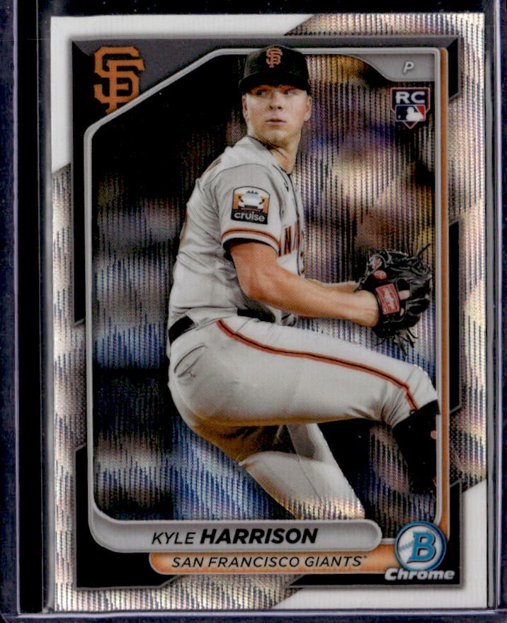 2024 Bowman Chrome Kyle Harrison Wave Refractor #/100 RC