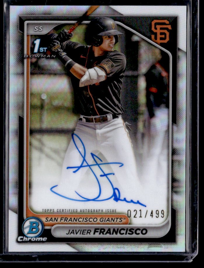 2024 Bowman Chrome Javier Francisco Prospect Autographs Refractors #/499