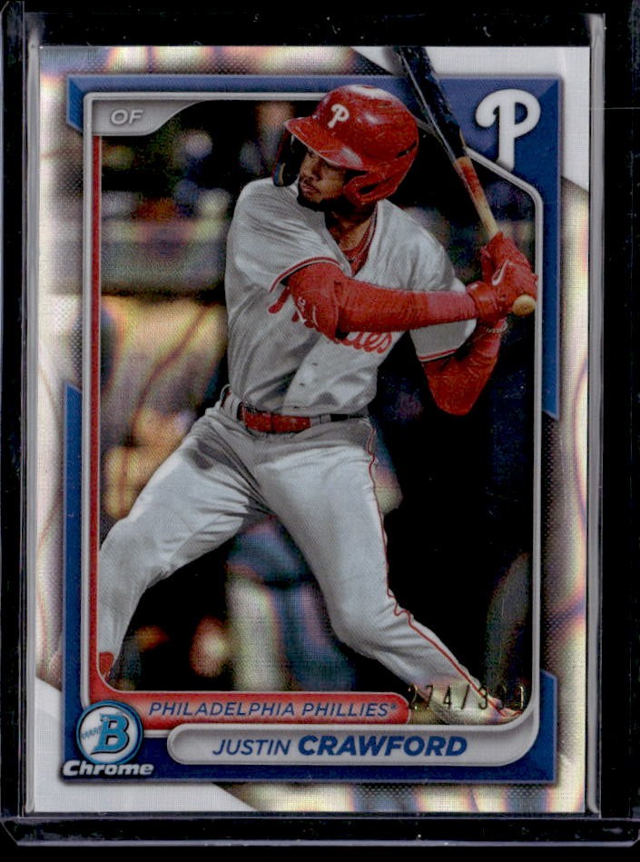 2024 Bowman Justin Crawford Chrome Prospects Lava Refractors #/399