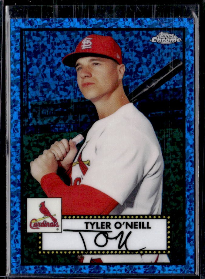 2021 Topps Chrome Platinum Anniversary Tyler O'Neill Blue Mini-Diamond #/199