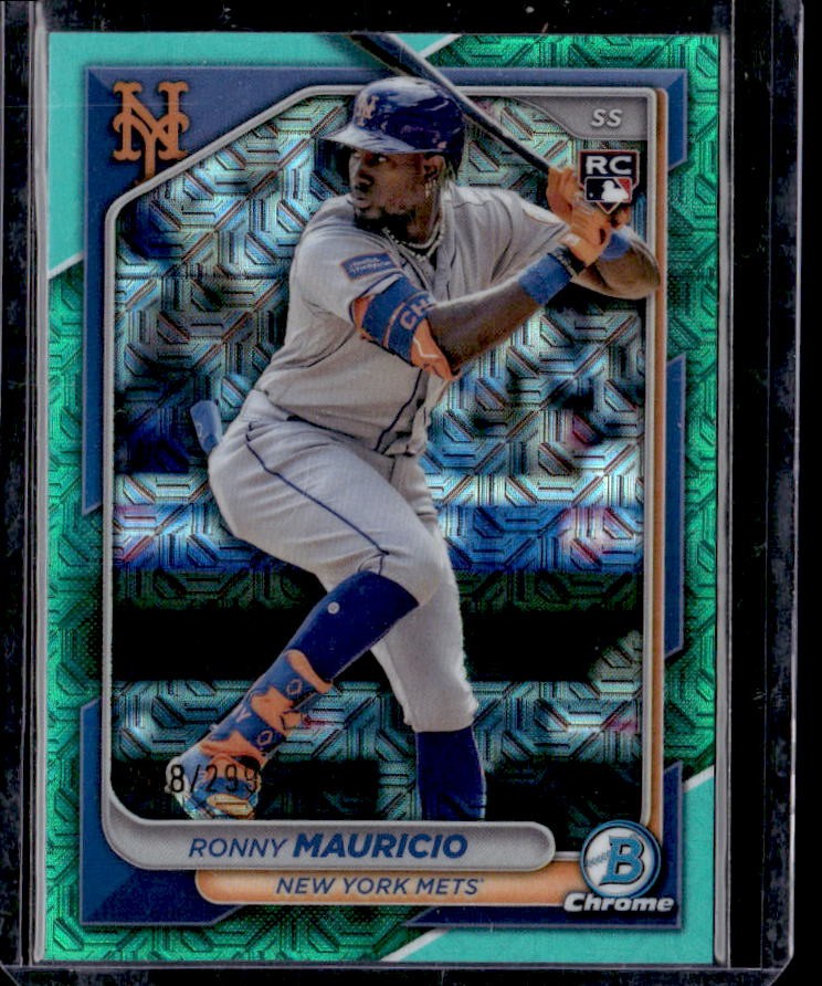 2024 Bowman Chrome Ronny Mauricio Aqua Mojo Refractors Rookie #/299