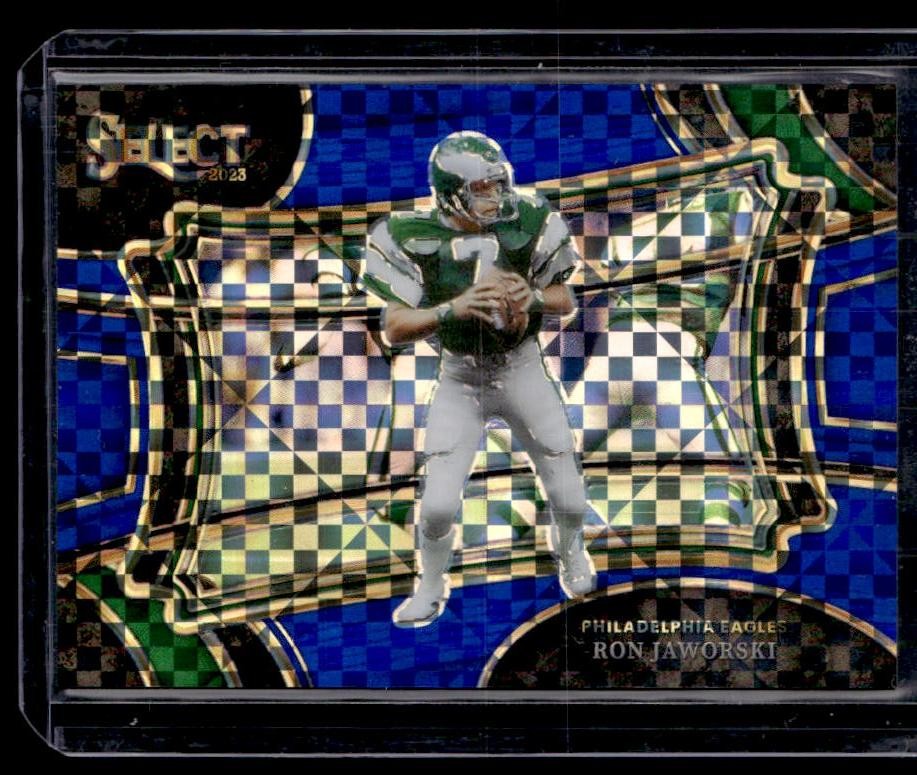 2023 Panini Select Ron Jaworski Blue Prizms #/49
