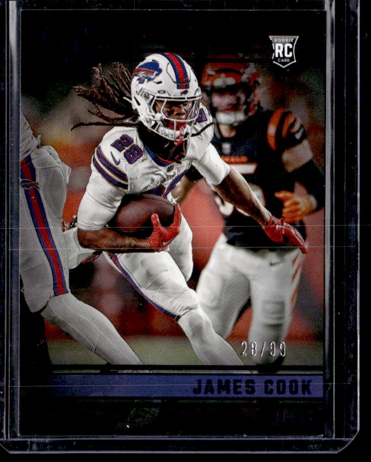 2022 Panini Chronicles James Cook Panini Blue #/99