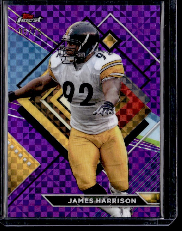 2023 Topps Composite James Harrison Finest Purple Checkboard Refractor #/75