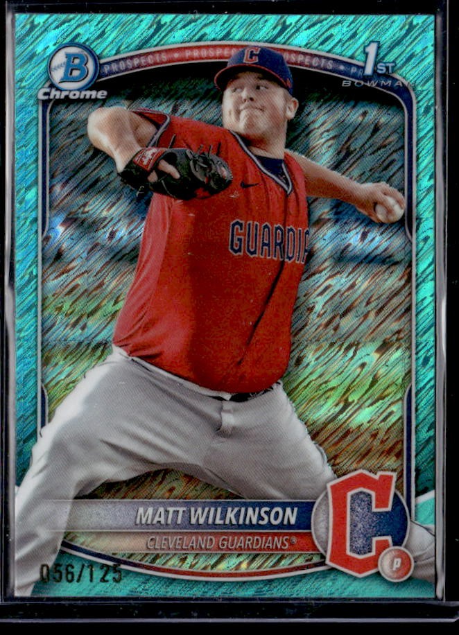 2025 Bowman Matt Wilkinson Chrome Prospects Aqua Shimmer Refractor #/125