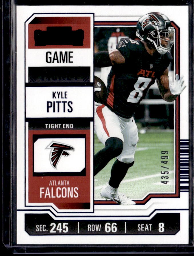 2023 Panini Contenders Kyle Pitts Game Ticket Blue #/499