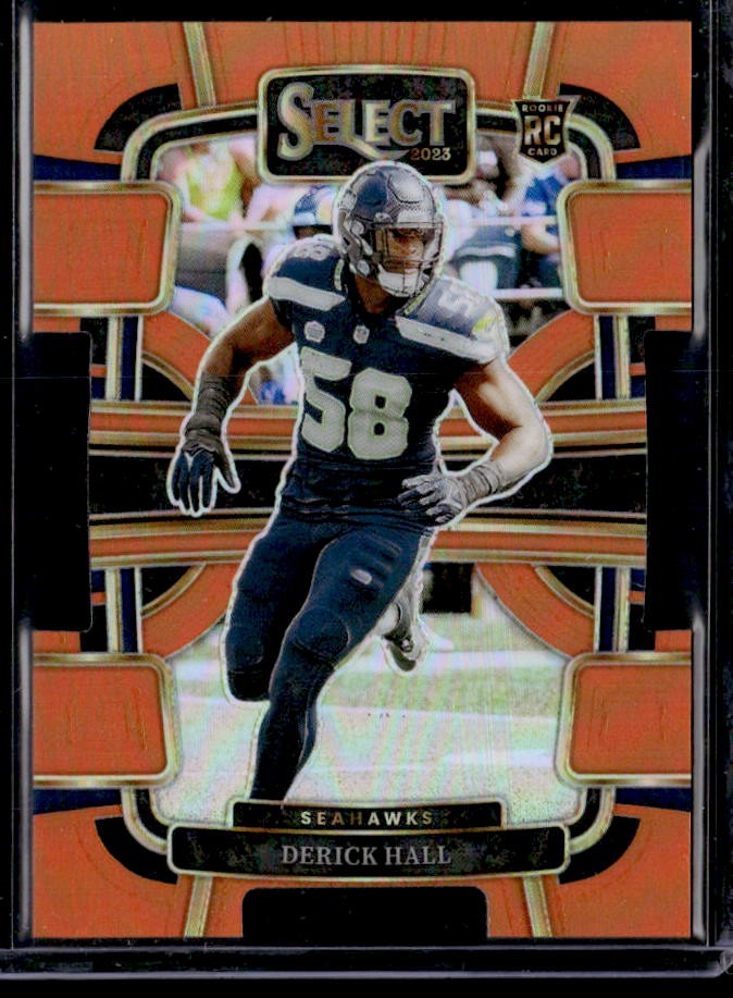 2023 Panini Select Derick Hall Orange Prizms Die Cuts Rookie #/499