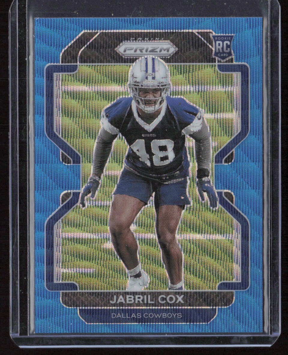2021 Panini Prizm Jabril Cox Blue Wave Rookie #/199