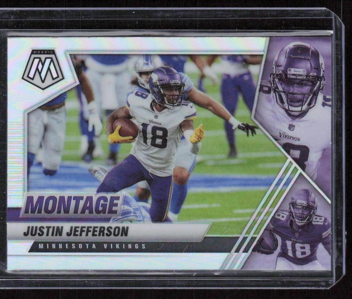 2021 Panini Mosaic Justin Jefferson Montage Prizm Silver