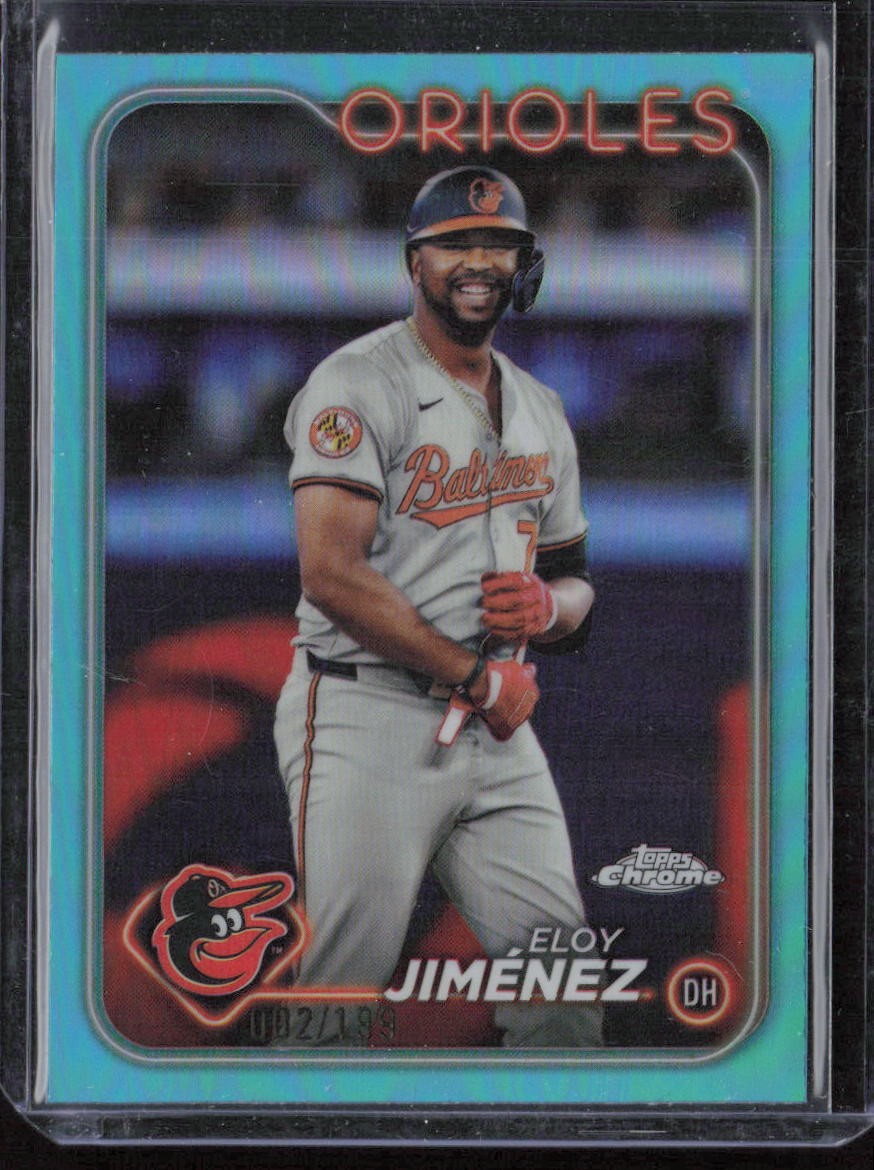 2024 Topps Chrome Update Eloy Jiménez Aqua Refractors #/199