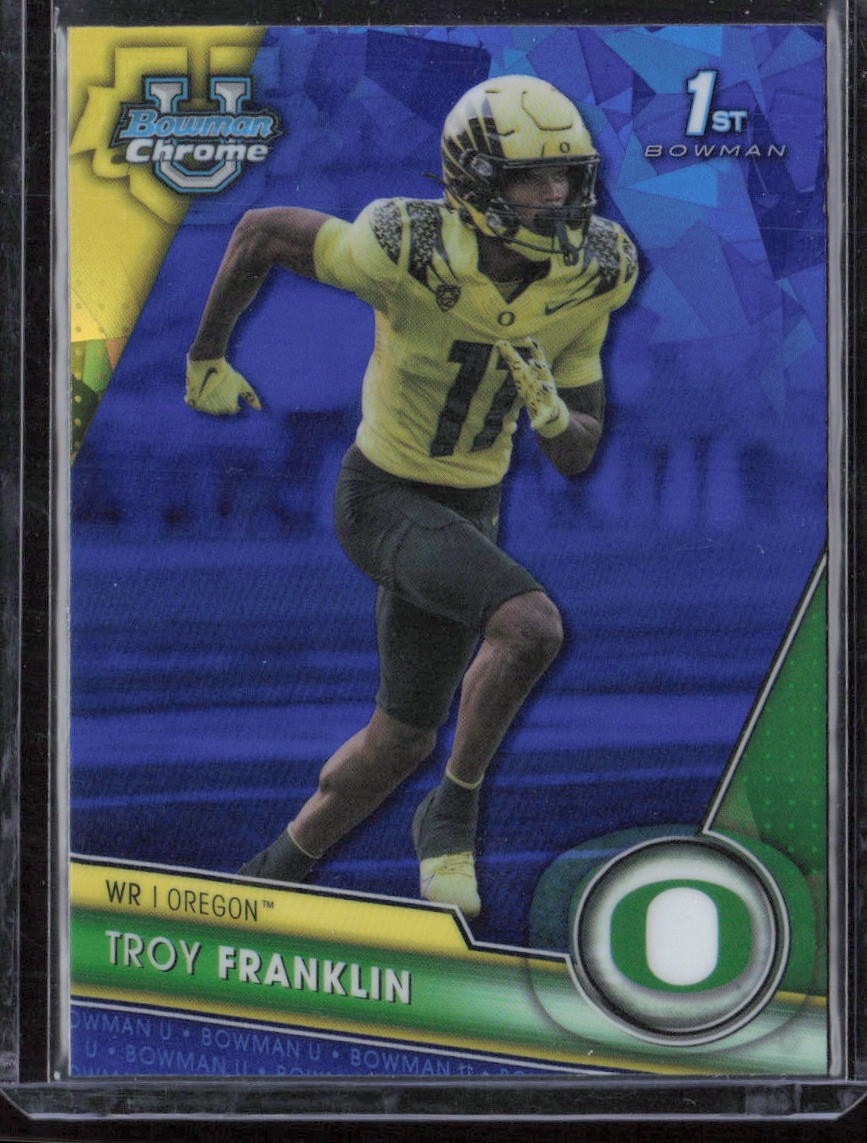 2023 Bowman University Chrome Sapphire Edition Troy Franklin
