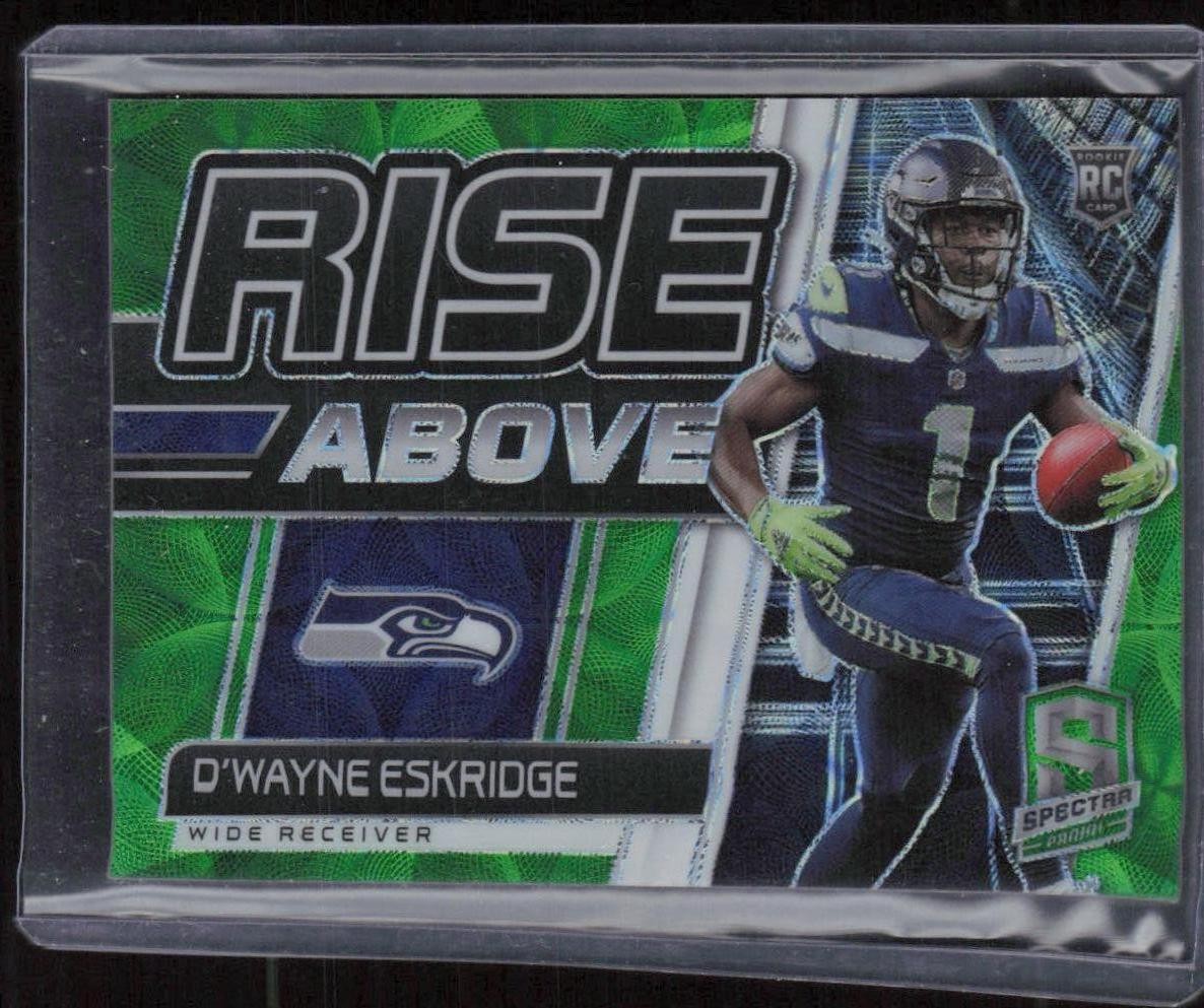2021 Panini Spectra D'Wayne Eskridge Rise Above Neon Green #/35