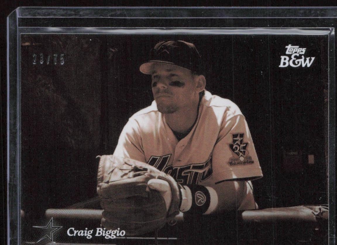 2023 Topps Black & White Craig Biggio Sepia Filter #/75
