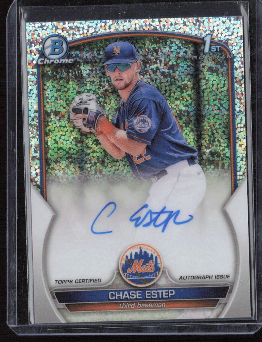 2023 Bowman Chrome Chase Estep Prospect Autographs Speckle Refractor #/299