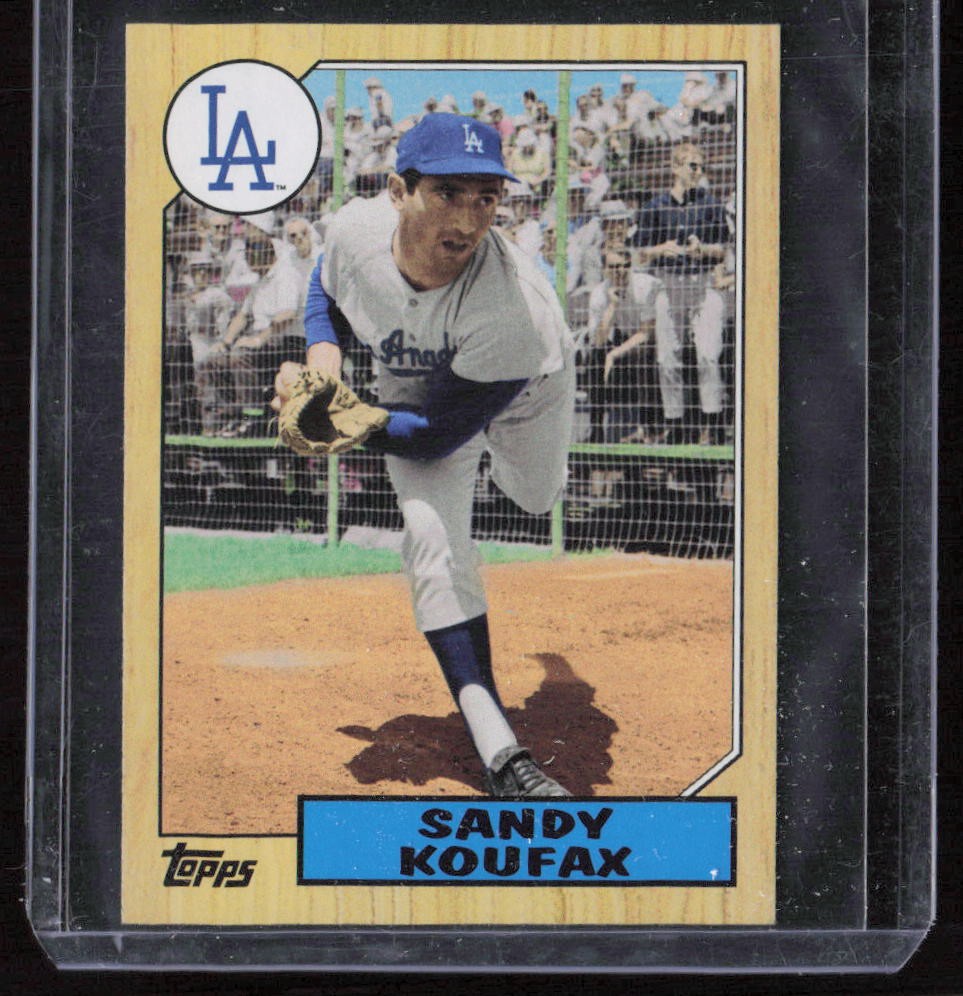 2012 Topps Sandy Koufax 1987 Topps Minis