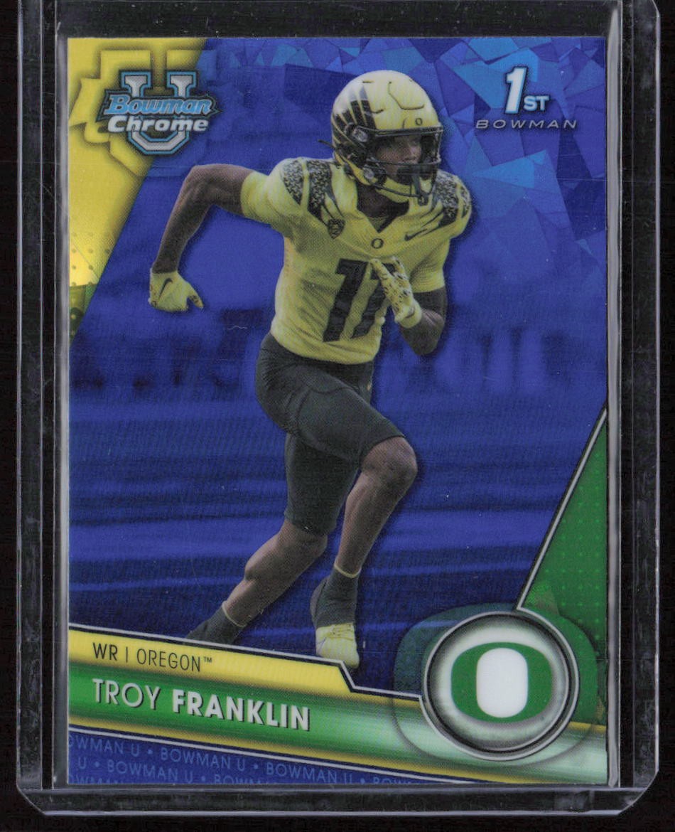 2023 Bowman University Chrome Sapphire Edition Troy Franklin