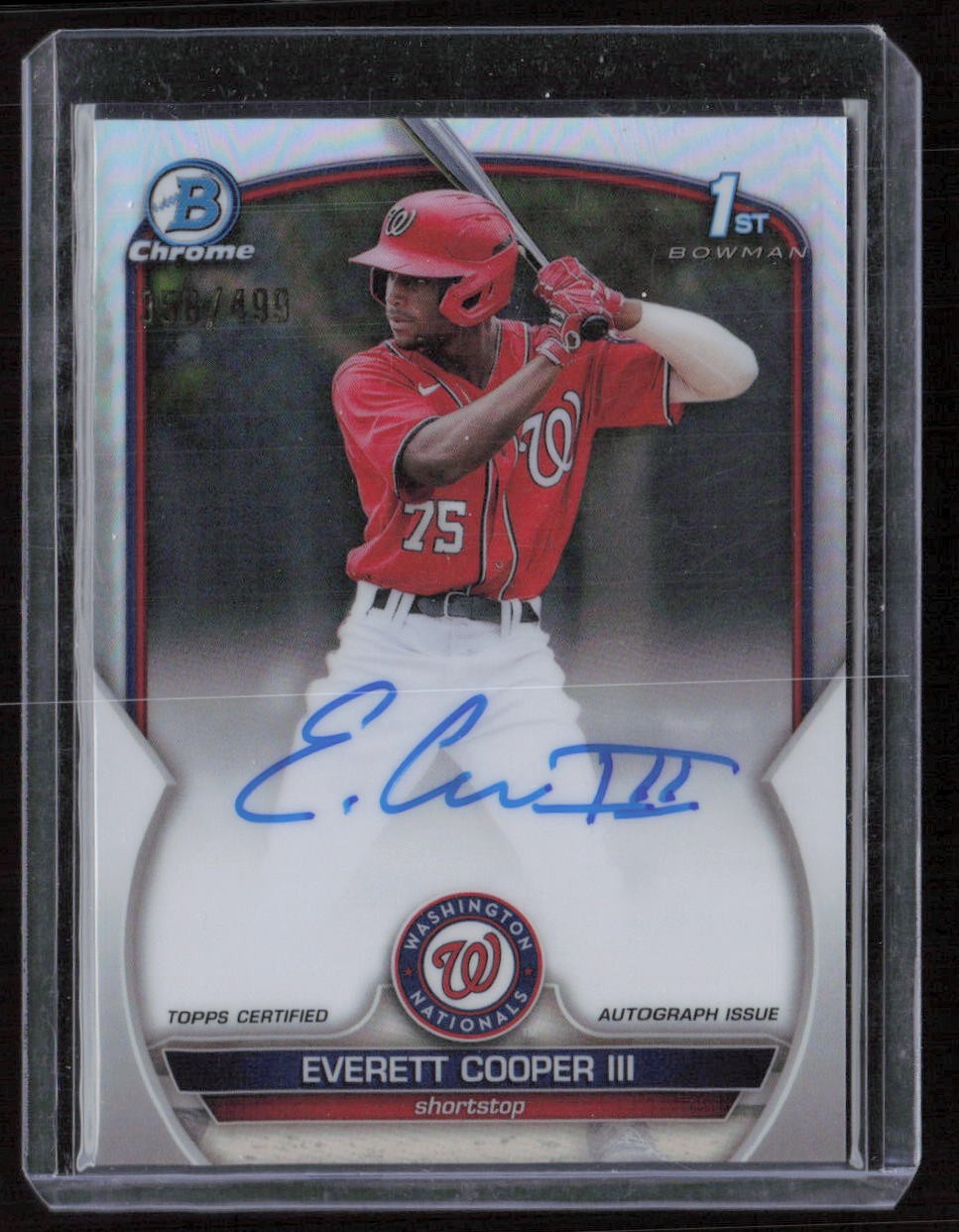 2023 Bowman Chrome Everett Cooper III Prospect Autographs Refractor #/499