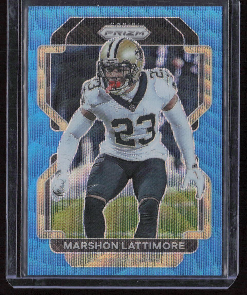 2021 Panini Prizm Marshon Lattimore Blue Wave #/199