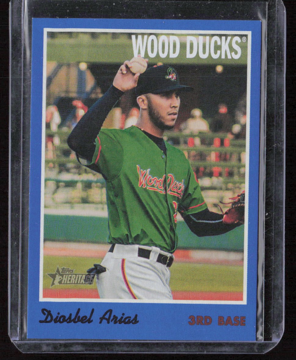2019 Topps Heritage Minor League Diosbel Arias Blue Border #/99