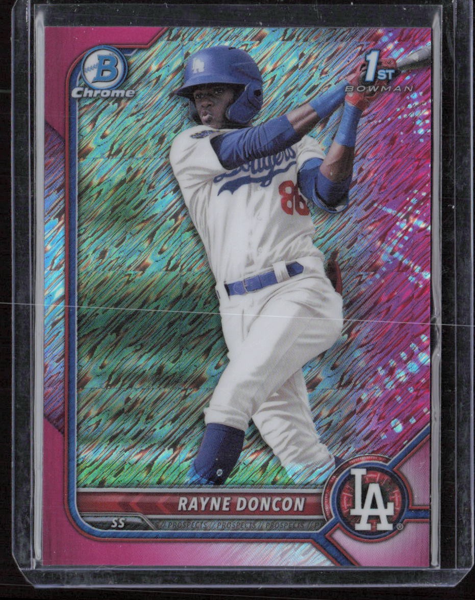2022 Bowman Chrome Rayne Doncon Prospects Fuchsia/Pink Shimmer Refractor #/199