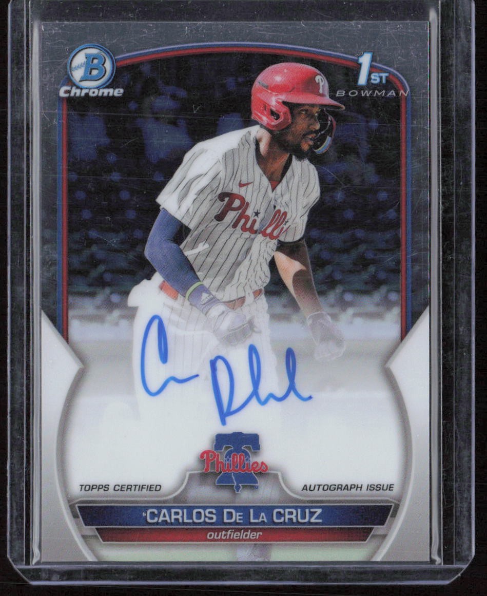 2023 Bowman Chrome Carlos De La Cruz Prospect Autographs