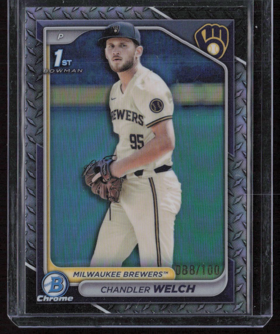 2024 Bowman Draft Chandler Welch Chrome Steel Metal Refractor #/100