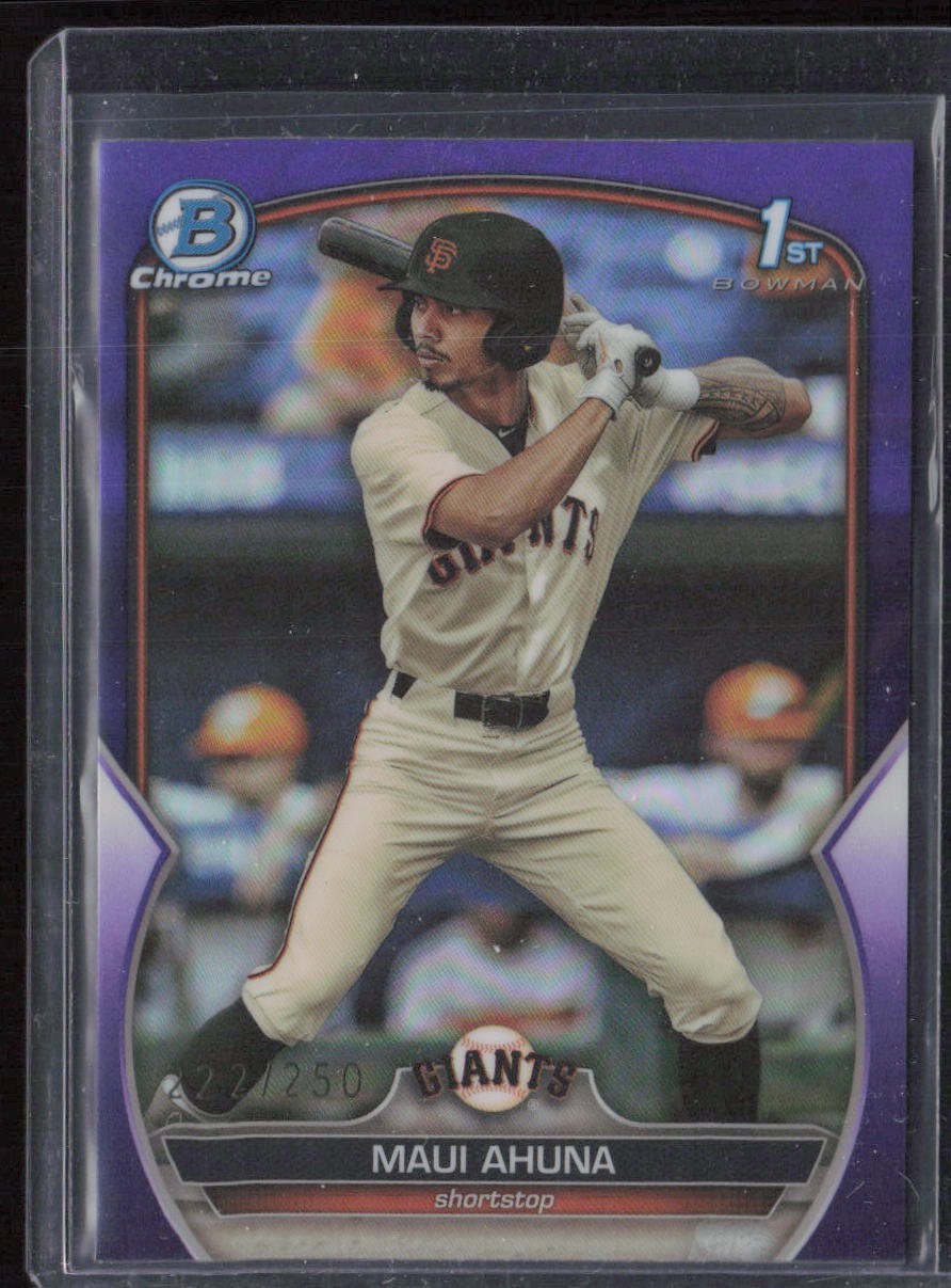 2023 Bowman Draft Maui Ahuna Chrome Purple Refractor #/250