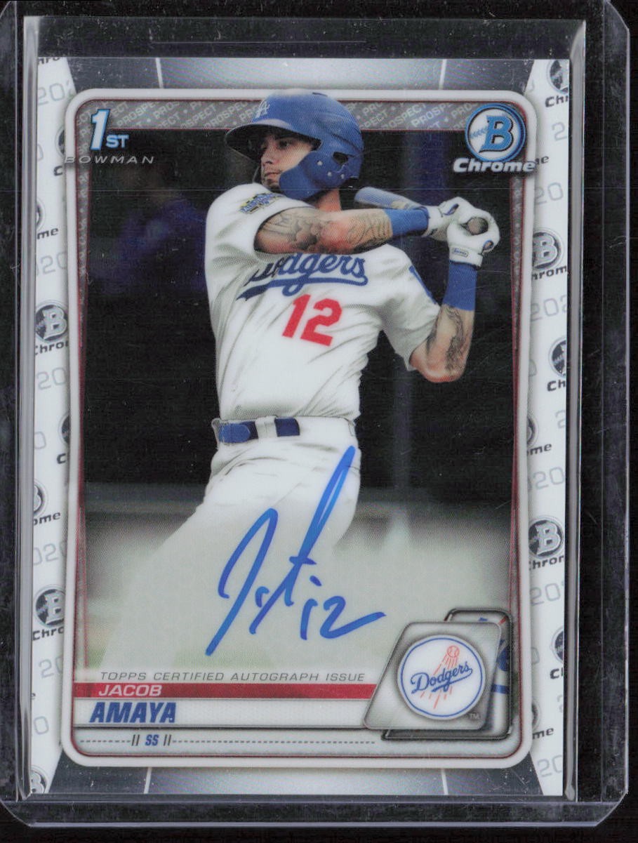 2020 Bowman Jacob Amaya Chrome Prospect Autographs