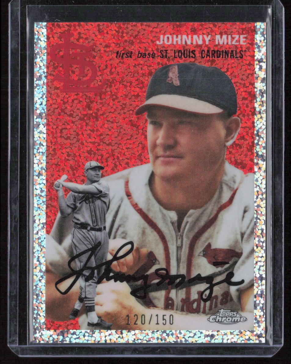 2023 Topps Chrome Platinum Anniversary Johnny Mize Speckle Refractors #/150