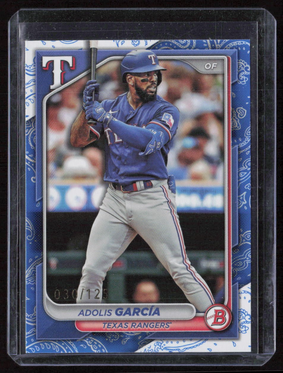 2024 Bowman Adolis Garcia Blue Pattern #/125