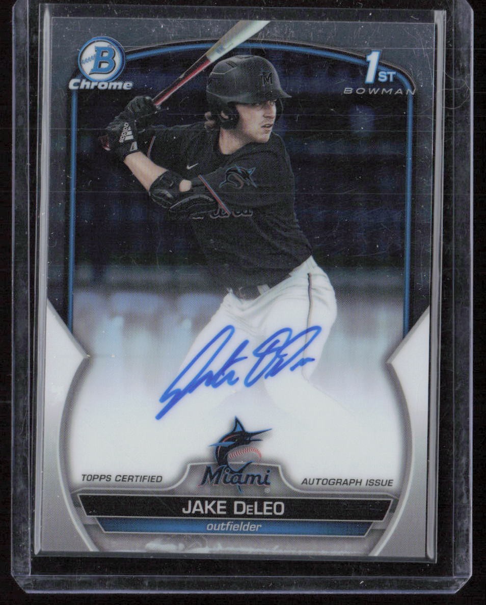 2023 Bowman Draft Jake DeLeo Chrome Prospect Autographs