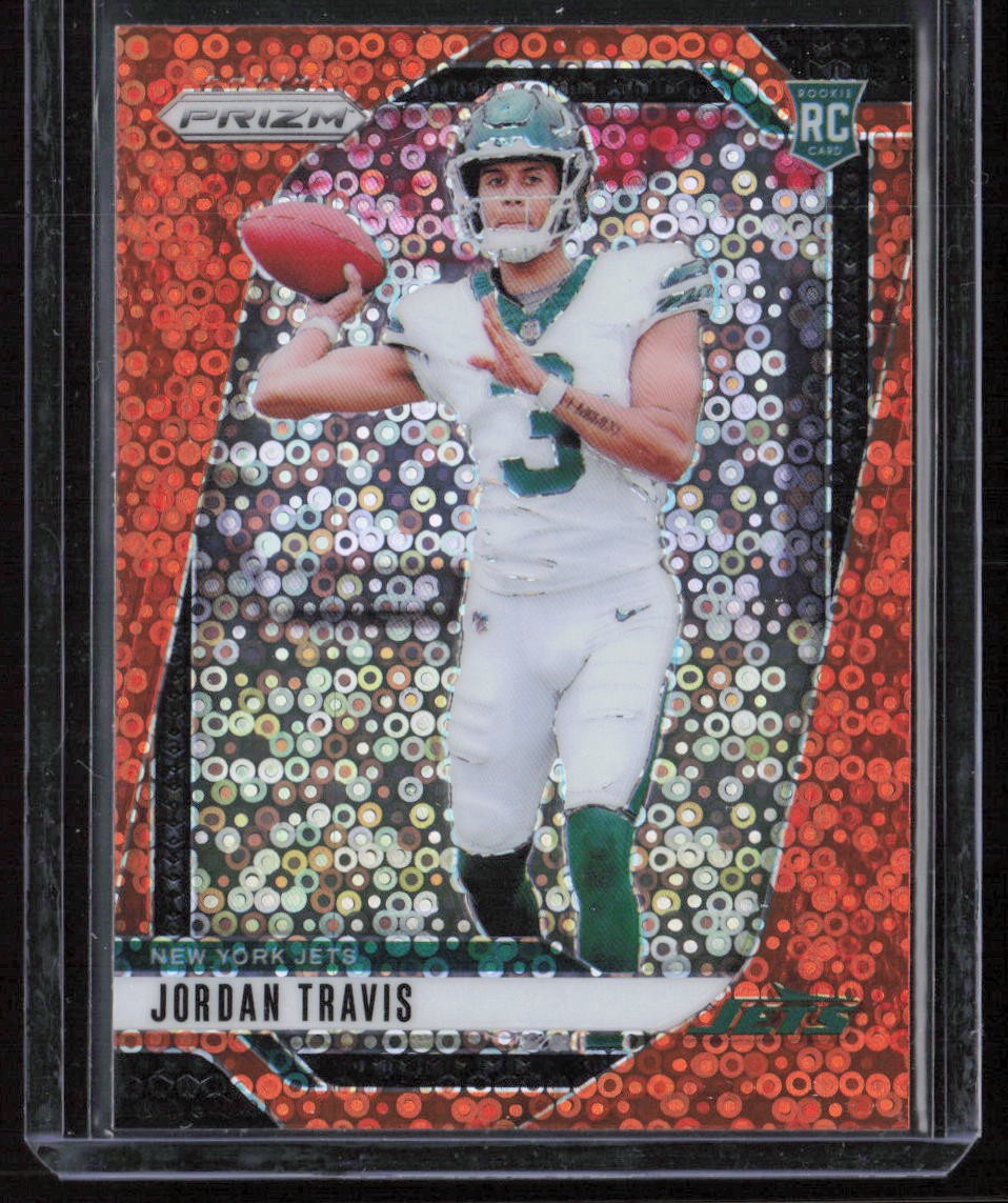 2024 Panini Prizm Jordan Travis Orange Disco Prizm Rookie