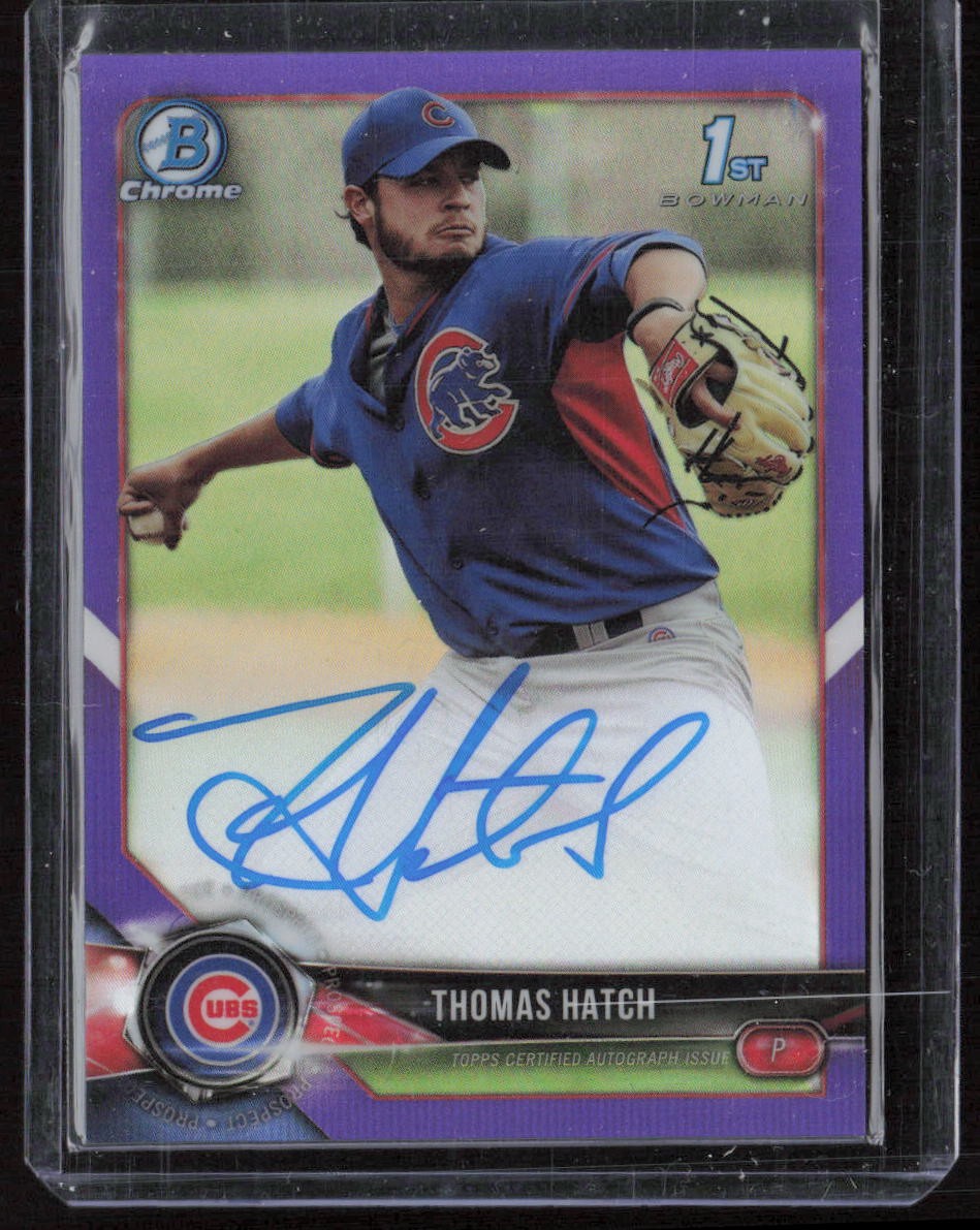 2018 Bowman Thomas Hatch Chrome Prospect Autographs Purple #/250