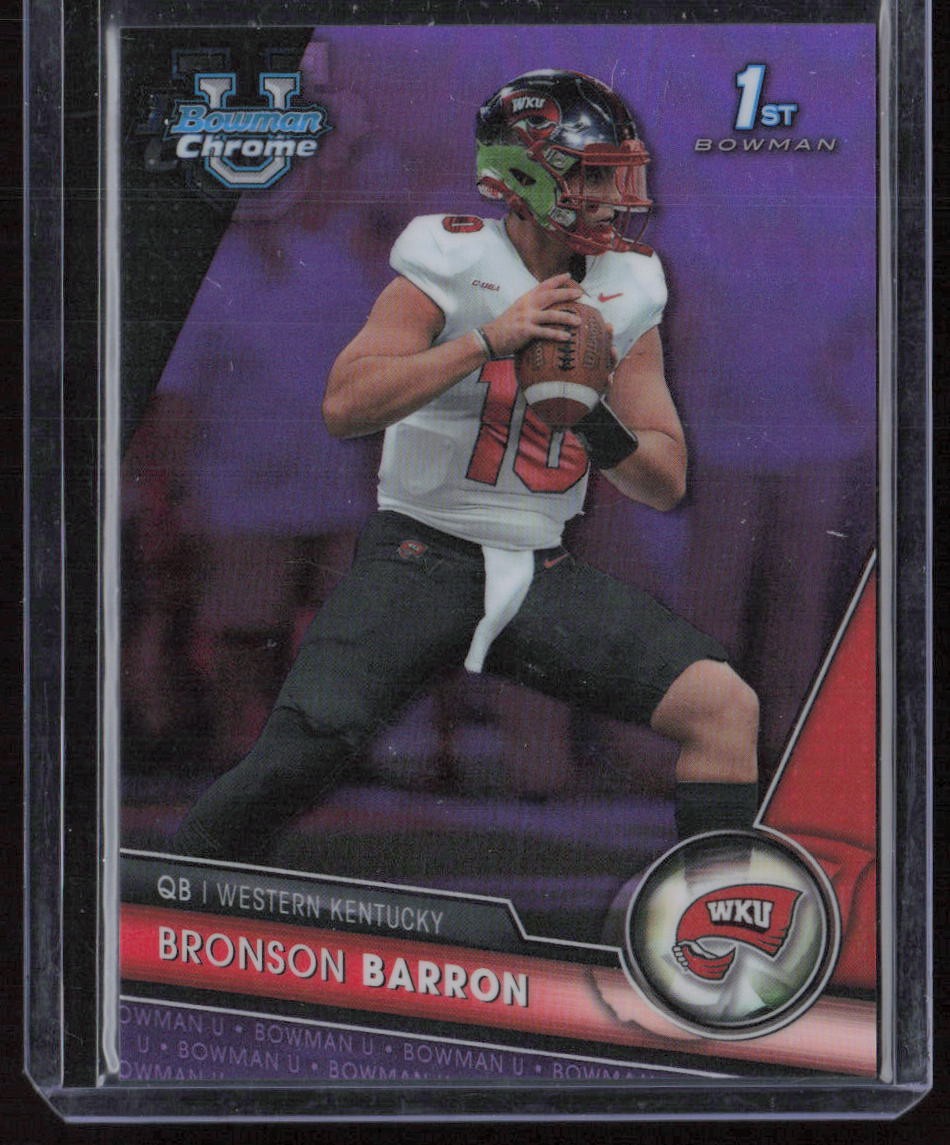 2023 Bowman University Chrome Bronson Barron Purple Refractor #/399